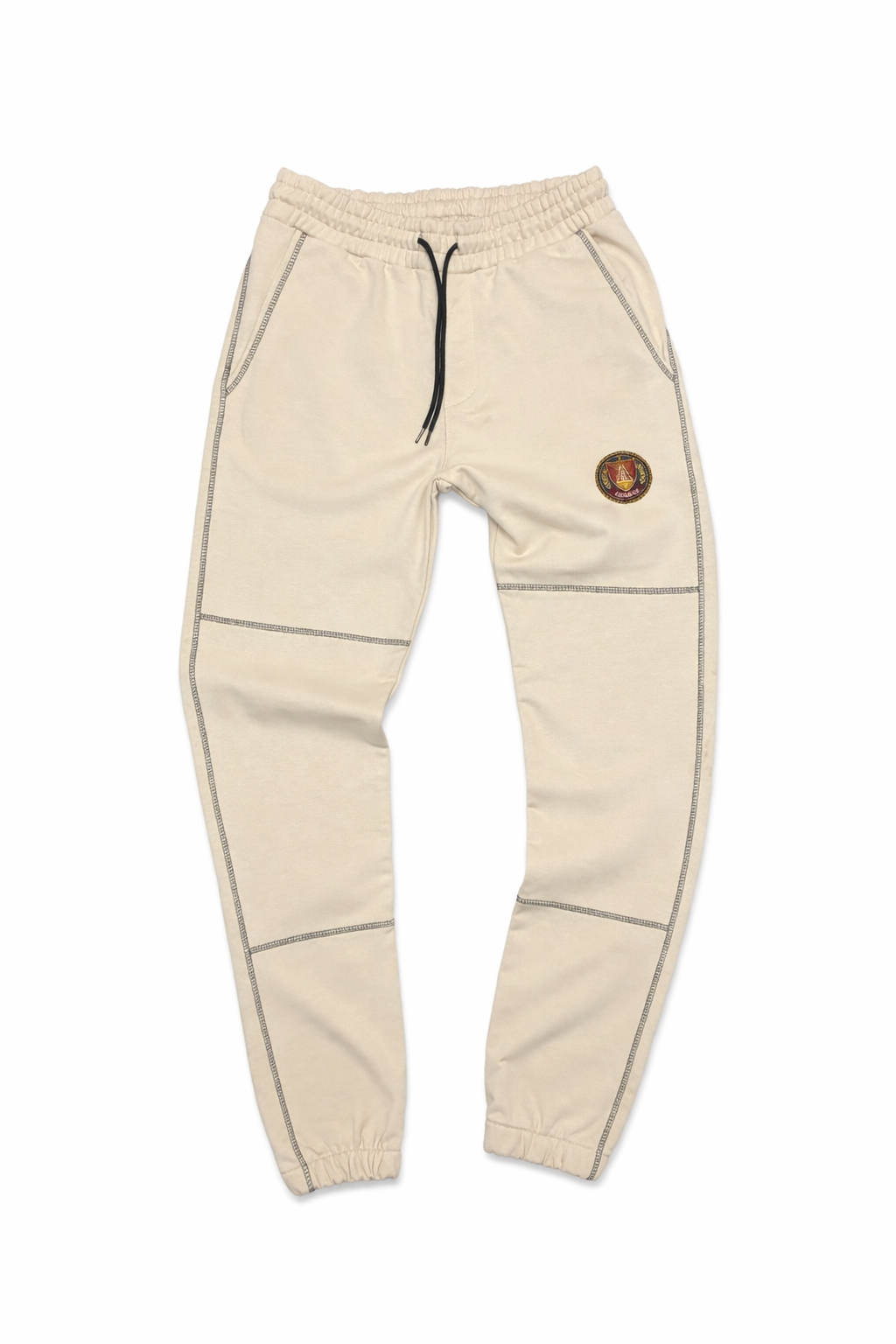 UNION SWEATPANTS- OATMEAL/BLACK