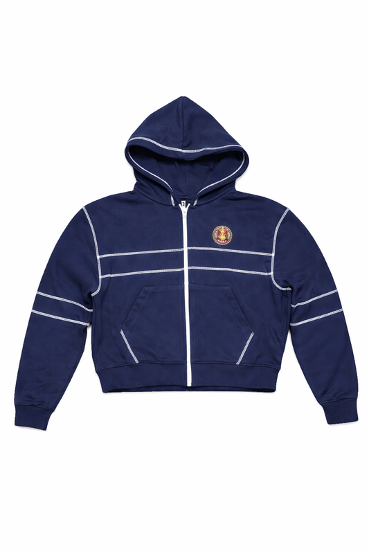 UNION ZIP HOODIE- JIGGA BLUE /WHITE