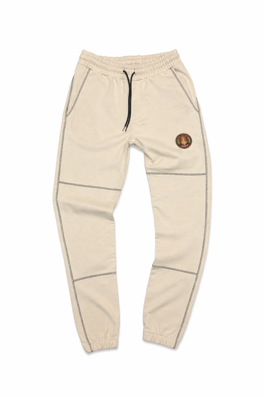 UNION SWEATPANTS- OATMEAL/BLACK